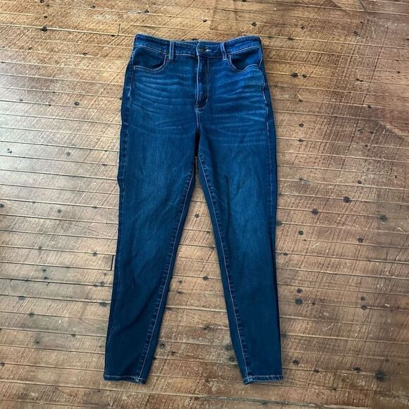 American Eagle dark wash highest rise normcore 10 short jeggings - Picture 1 of 3
